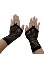 Korte net fingerløse handsker